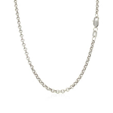 Load image into Gallery viewer, 2.3mm 14k White Gold Rolo Chain
