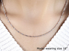 Load image into Gallery viewer, 14k White Gold Singapore Chain 1.7mm
