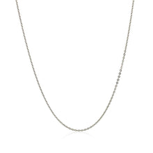 Load image into Gallery viewer, Sterling Silver Rhodium Plated Cable Chain 0.6mm
