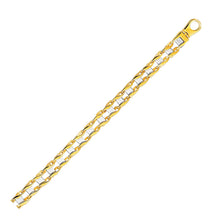 Load image into Gallery viewer, 14k Two-Tone Gold Men's Bracelet with S Style Bar Links
