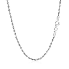 Load image into Gallery viewer, 2.25mm 14k White Gold Solid Diamond Cut Rope Chain
