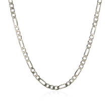 Load image into Gallery viewer, 3.0mm 14k White Gold Solid Figaro Chain
