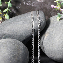 Load image into Gallery viewer, 3.0mm 14k White Gold Solid Figaro Chain
