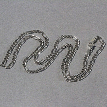 Load image into Gallery viewer, 3.0mm 14k White Gold Solid Figaro Chain
