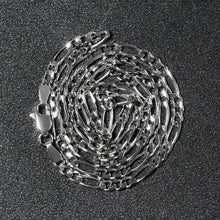 Load image into Gallery viewer, 3.0mm 14k White Gold Solid Figaro Chain
