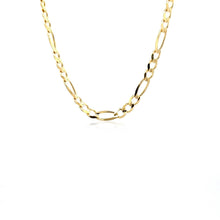 Load image into Gallery viewer, 4.5mm 14k Yellow Gold Solid Figaro Chain
