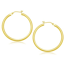 Load image into Gallery viewer, 14k Yellow Gold Polished Hoop Earrings (40 mm)
