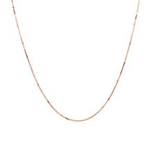 Load image into Gallery viewer, 14k Rose Gold Classic Box Chain 0.6mm
