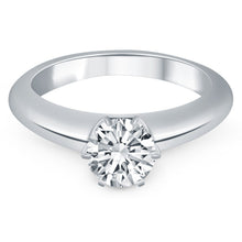 Load image into Gallery viewer, 14k White Gold Solitaire Cathedral Engagement Ring
