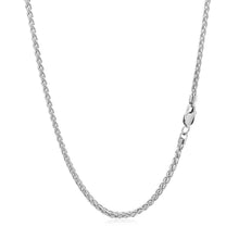 Load image into Gallery viewer, 2.1mm 14k White Gold Round Wheat Chain
