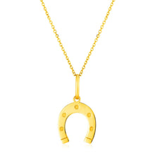 Load image into Gallery viewer, 14K Yellow Gold Necklace with Horseshoe
