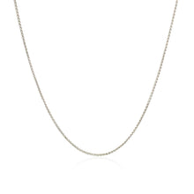 Load image into Gallery viewer, 14k White Gold Diamond Cut Round Wheat Chain 0.6mm
