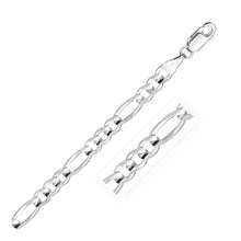 Load image into Gallery viewer, 6.0mm 14k White Gold Solid Figaro Chain
