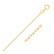 Load image into Gallery viewer, 14k Yellow Gold Faceted Cable Link Chain 1.3mm
