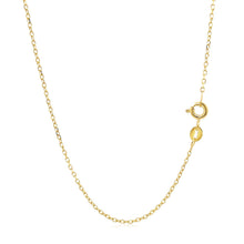Load image into Gallery viewer, 14k Yellow Gold Faceted Cable Link Chain 1.3mm
