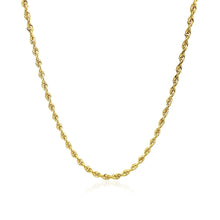 Load image into Gallery viewer, 2.5mm 10k Yellow Gold Solid Diamond Cut Rope Chain
