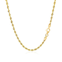 Load image into Gallery viewer, 2.5mm 10k Yellow Gold Solid Diamond Cut Rope Chain
