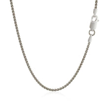 Load image into Gallery viewer, Sterling Silver Rhodium Plated Wheat Chain 1.3mm
