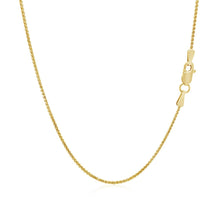 Load image into Gallery viewer, 14k Yellow Gold Diamond Cut Round Wheat Chain 1.0mm

