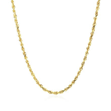 Load image into Gallery viewer, 2.25mm 10k Yellow Gold Solid Diamond Cut Rope Chain
