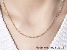 Load image into Gallery viewer, 2.5mm 14k Yellow Gold Pendant Chain with Textured Links
