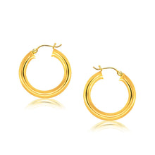 Load image into Gallery viewer, 14k Yellow Gold Polished Hoop Earrings (30 mm)
