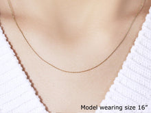 Load image into Gallery viewer, 14k Yellow Gold Cable Link Chain 0.5mm
