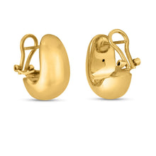 Load image into Gallery viewer, 14k Yellow Gold Fancy Omega Hoops
