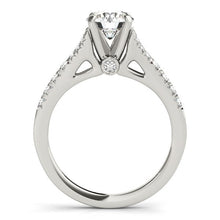 Load image into Gallery viewer, 14k White Gold Split Shank Prong Set Diamond Engagement Ring (1 3/8 cttw)
