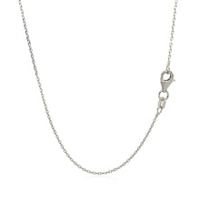 Load image into Gallery viewer, Sterling Silver Rhodium Plated Cable Chain 0.8mm
