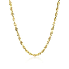 Load image into Gallery viewer, 3.0mm 10k Yellow Gold Solid Diamond Cut Rope Chain
