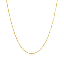 Load image into Gallery viewer, 14k Yellow Gold Diamond Cut Round Wheat Chain 0.6mm
