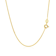 Load image into Gallery viewer, 14k Yellow Gold Diamond Cut Round Wheat Chain 0.6mm
