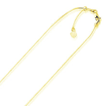 Load image into Gallery viewer, 14k Yellow Gold Adjustable Snake Chain 0.85mm
