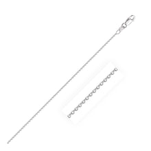 Load image into Gallery viewer, 14k White Gold Oval Cable Link Chain 0.97mm
