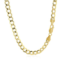 Load image into Gallery viewer, 5.3mm 14k Yellow Gold Curb Chain

