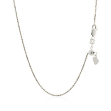 Load image into Gallery viewer, 14k White Gold Adjustable Rope Chain 1.0mm
