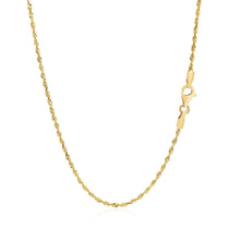 Load image into Gallery viewer, 14k Yellow Gold Solid Diamond Cut Rope Chain (1.60 mm)
