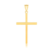 Load image into Gallery viewer, 14k Yellow Gold Polished Flat Cross Pendant

