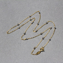 Load image into Gallery viewer, Diamond Cut Bead Links Pendant Chain in 14k Two Tone Gold (3.5mm)
