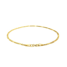 Load image into Gallery viewer, 14k Yellow Gold Figaro Bracelet 1.5mm
