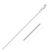 Load image into Gallery viewer, 14k White Gold Diamond Cut Round Wheat Chain 1.2mm
