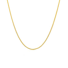 Load image into Gallery viewer, 14k Yellow Gold Round Wheat Chain 1.0mm
