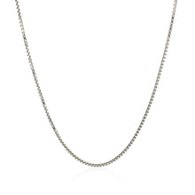 Load image into Gallery viewer, Sterling Silver Rhodium Plated Box Chain 1.1mm

