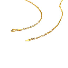 Load image into Gallery viewer, 2.6mm 14k Yellow Gold Diamond Cut Cable Link Chain
