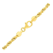 Load image into Gallery viewer, 3.5mm 14k Yellow Gold Solid Diamond Cut Rope Chain
