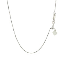 Load image into Gallery viewer, 14k White Gold Adjustable Box Chain 0.7mm
