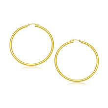 Load image into Gallery viewer, 14k Yellow Gold Polished Hoop Earrings (3x30mm)
