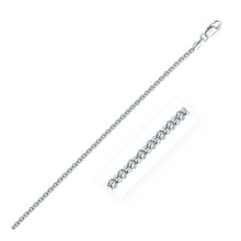 Load image into Gallery viewer, Rhodium Plated 2.5mm Sterling Silver Popcorn Style Chain
