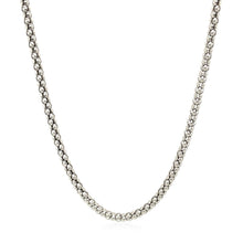 Load image into Gallery viewer, Rhodium Plated 2.5mm Sterling Silver Popcorn Style Chain
